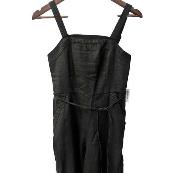 Ladies NWT Old Navy Black Linen Jumpsuit XS - Picture 4 of 4